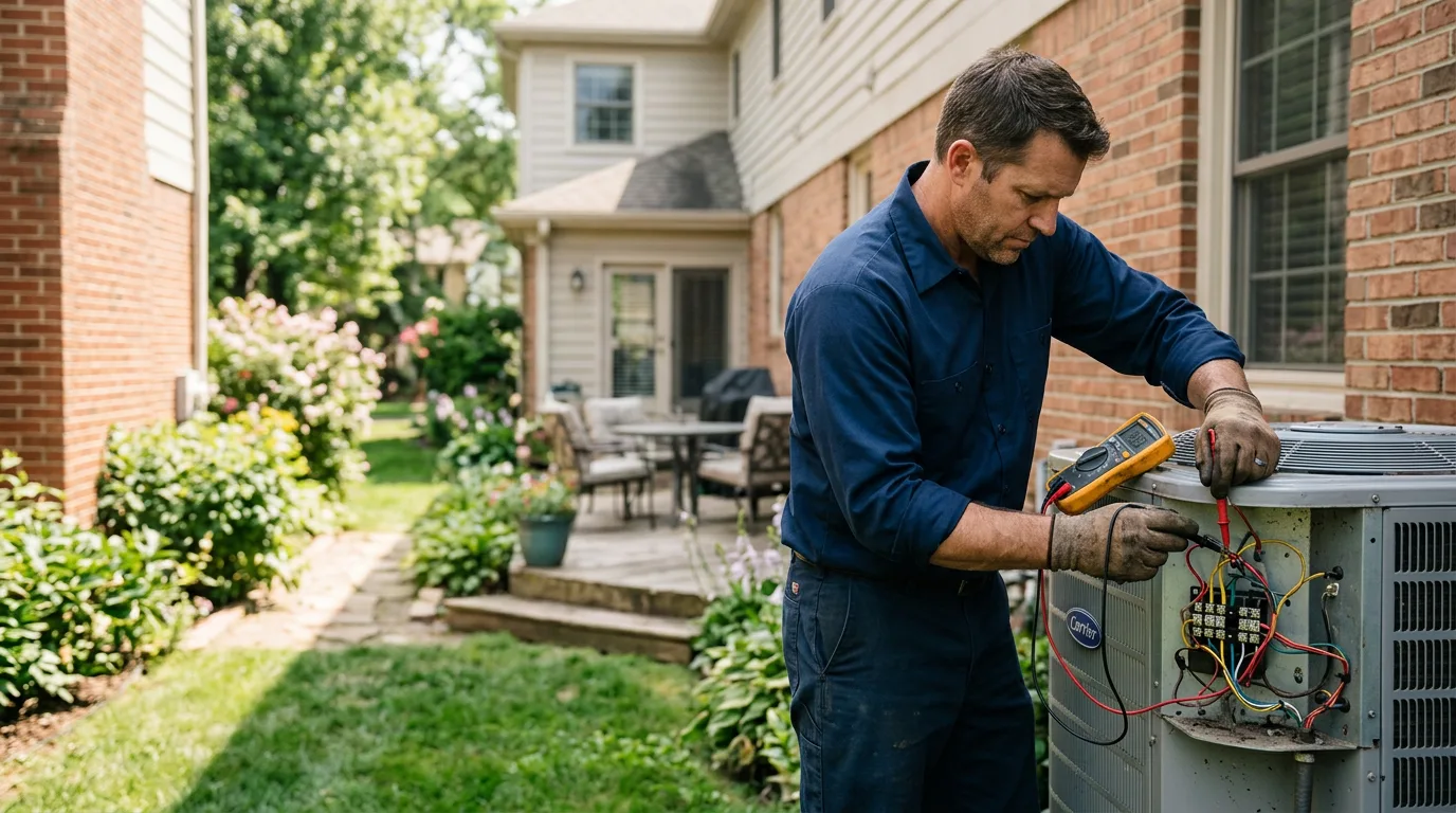 HVAC technician working near Cleveland, OH